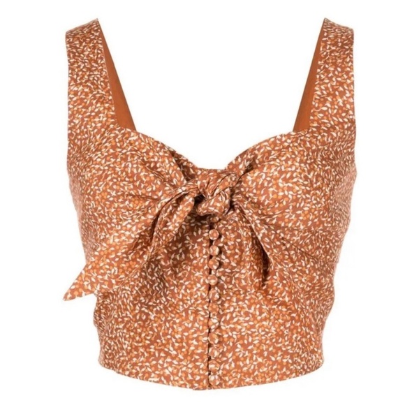 JONATHAN SIMKHAI PRINTED CROP TOP - Picture 1 of 10